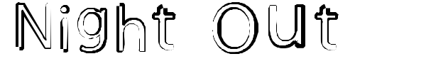 Night Out font preview